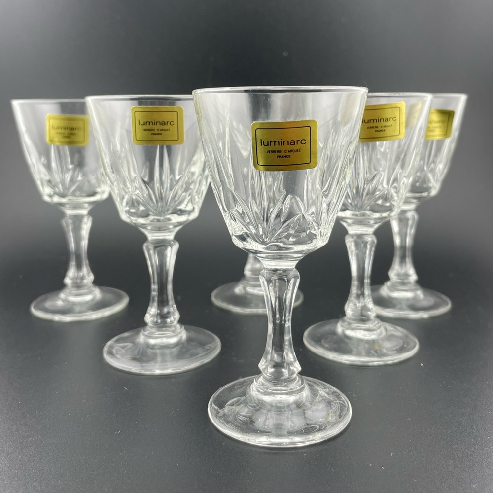 Vintage, Verrerie D'Arques France, Liqueur/Cordial Glasses Palmes by Luminarc